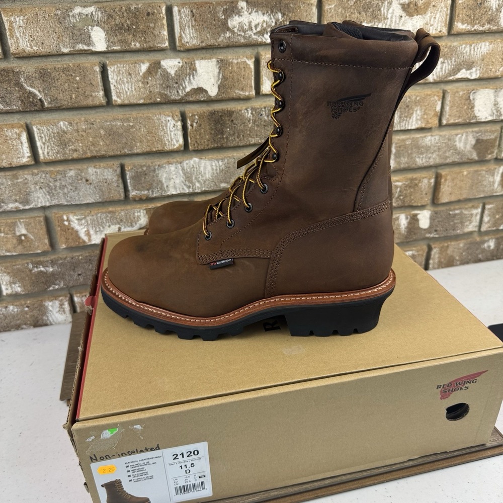 Red Wing Loggermax 2120 Waterproof Work Boots Men's Sz 11.5D Non Metallic Toe